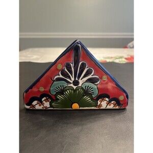 Talavera Mexican Pottery Napkin Holder